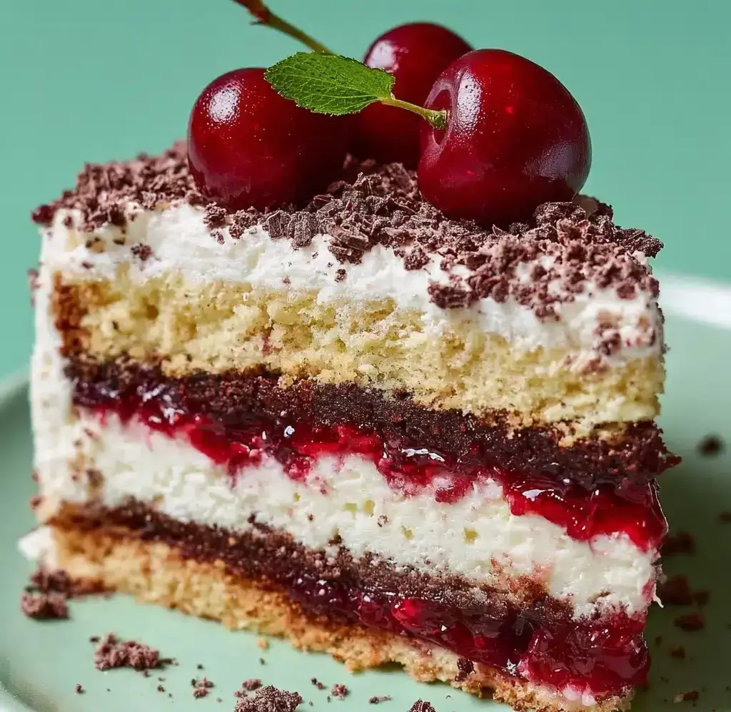 Russian Cherry Layer Cake Recipe