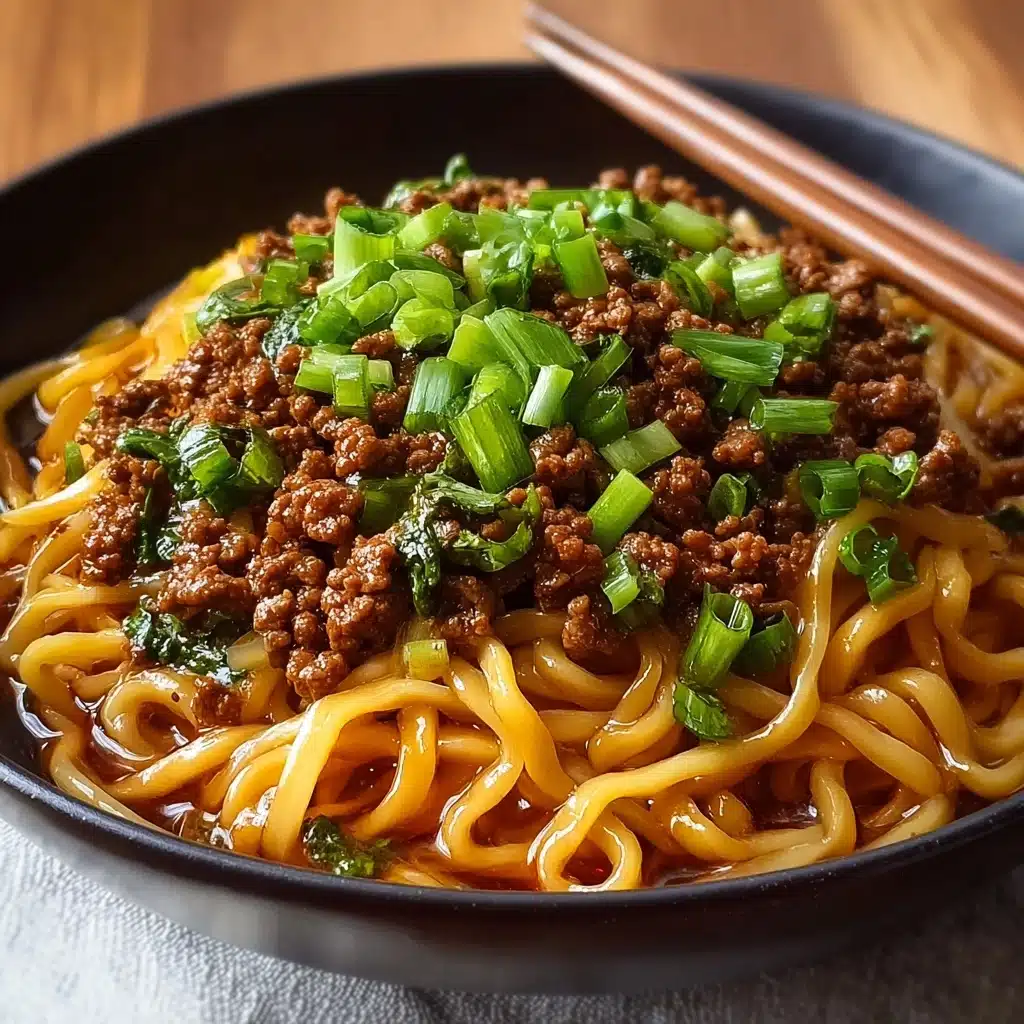 Mongolian Ground Beef Noodles Recipe - Recipe Image