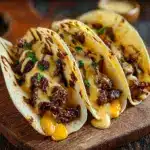 Garlic Butter Honey BBQ Beef Tacos Recipe