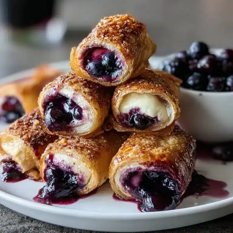 Blueberry Cream Cheese Egg Rolls Recipe