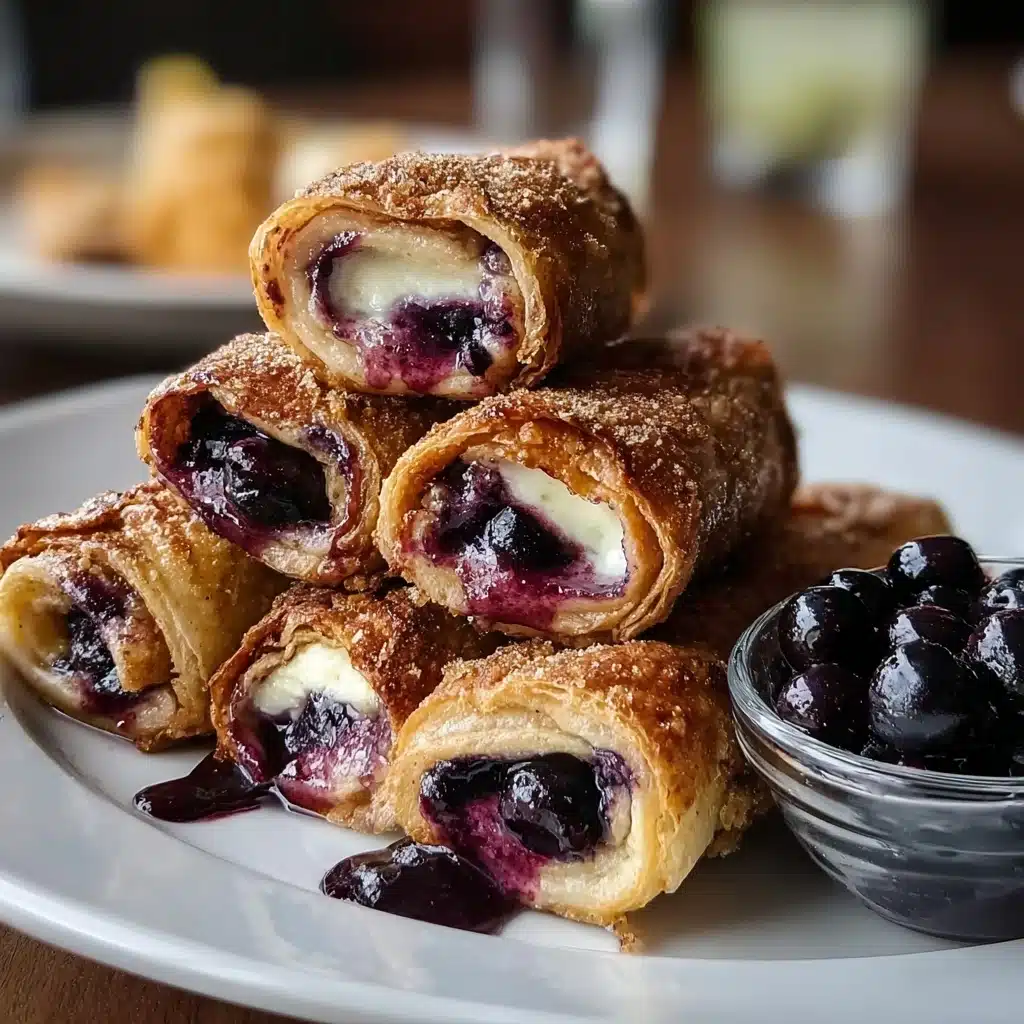 Blueberry Cream Cheese Egg Rolls Recipe - Recipe Image