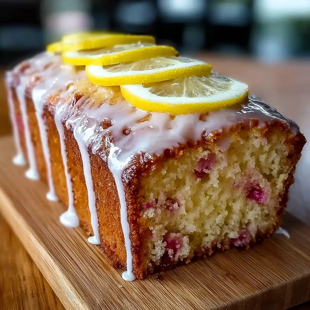 Lemon Rhubarb Loaf with Glaze Recipe - Recipe Image