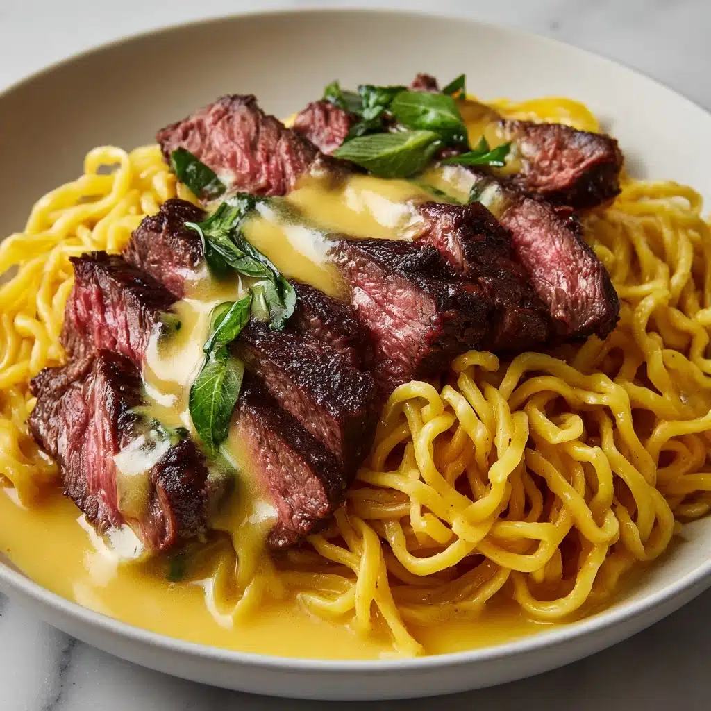 Garlic Butter Steak Lightning Noodles Recipe - Recipe Image