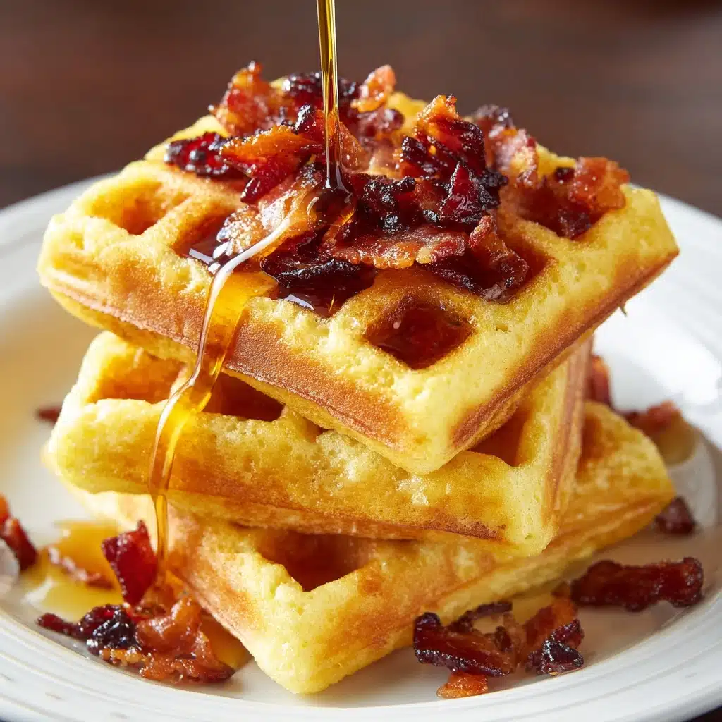 Cornbread Waffle Bites with Honey Butter Syrup Recipe