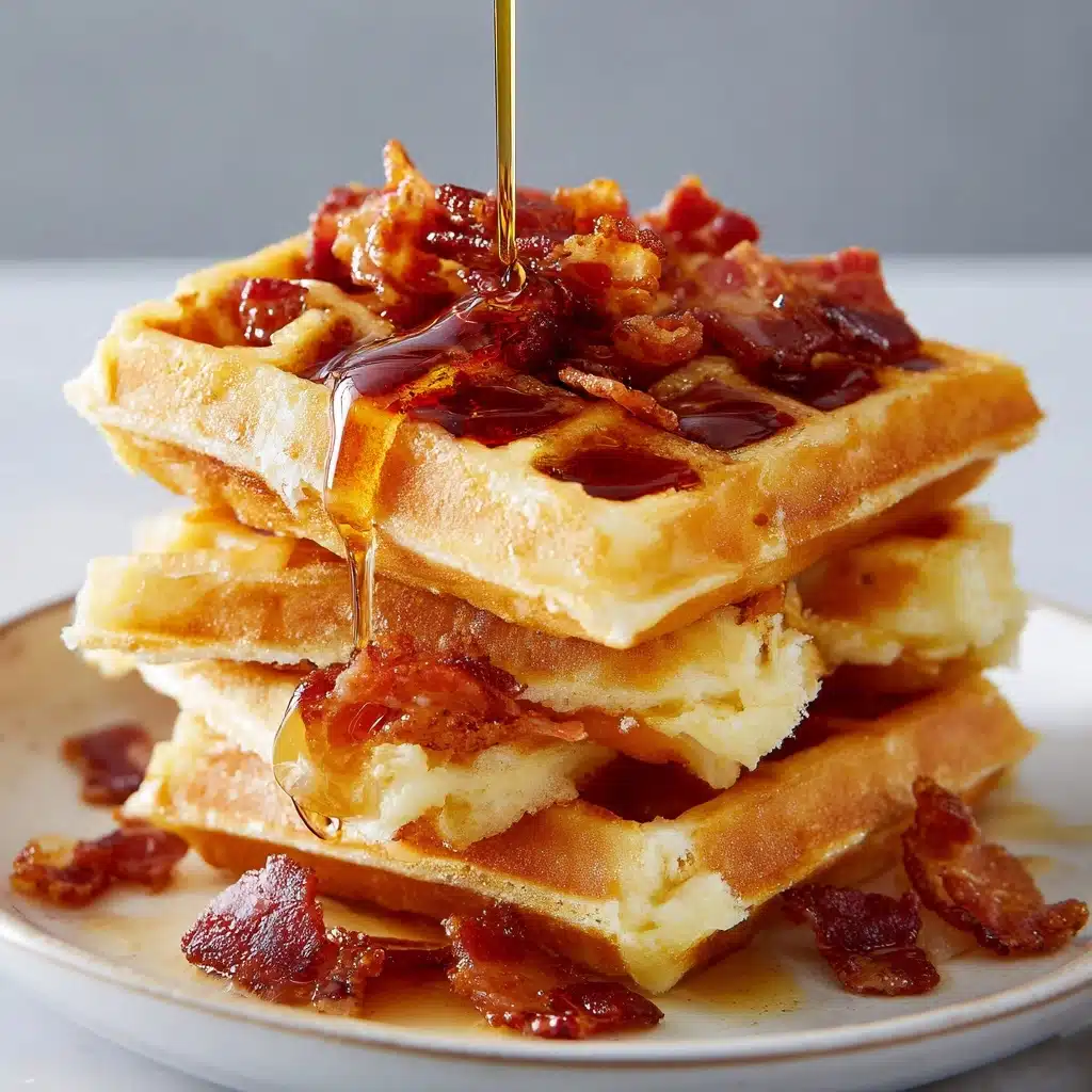 Cornbread Waffle Bites with Honey Butter Syrup Recipe - Recipe Image