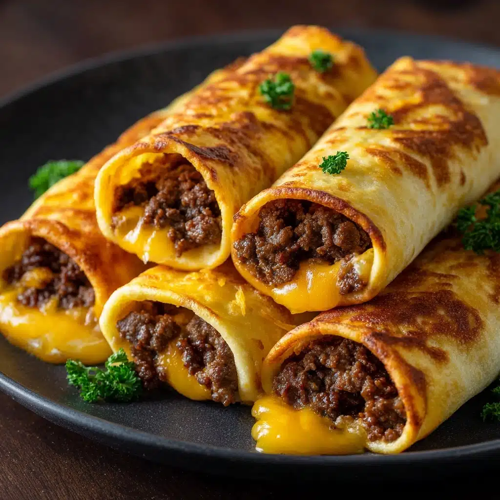 Easy Garlic Butter Beef Cheeseburger RollupsIngredients Recipe - Recipe Image