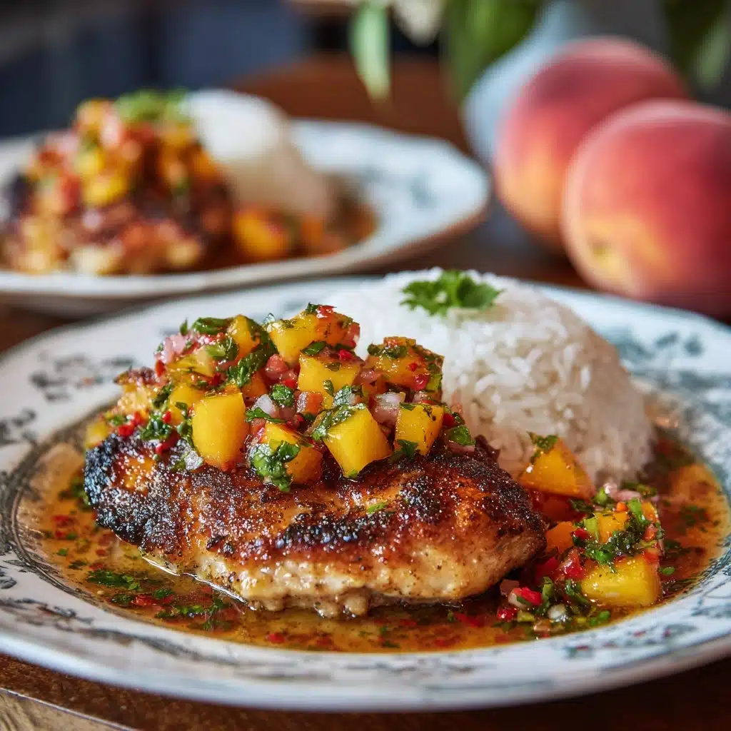 Grilled Chicken with Peach Chipotle Sauc Recipe - Recipe Image
