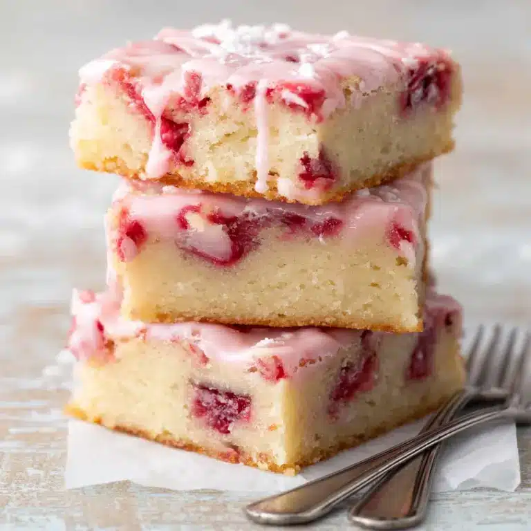 Strawberry Lemon Blondies Recipe