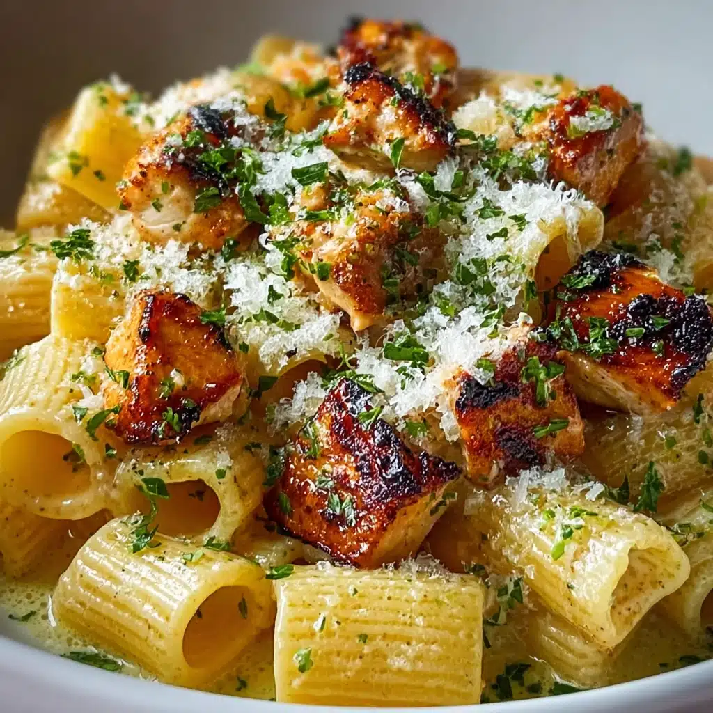 Garlic Butter Chicken with Rigatoni and Parmesan Recipe