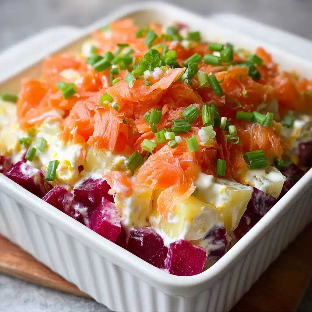 Smoked Salmon Salad - Shuba Recipe