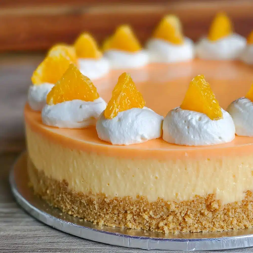 No-Bake Orange Creamsicle Cheesecake Recipe - Recipe Image