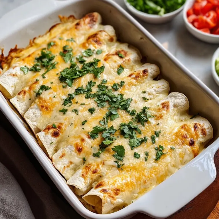 Creamy White Chicken Enchiladas Recipe