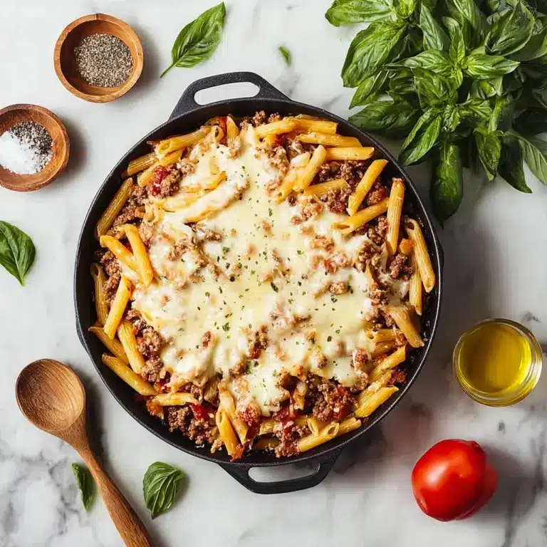 Cheesy Penne with Garlic Butter Ground Bee Recipe
