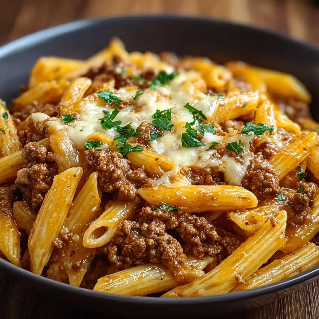 Cheesy Penne with Garlic Butter Ground Bee Recipe - Recipe Image
