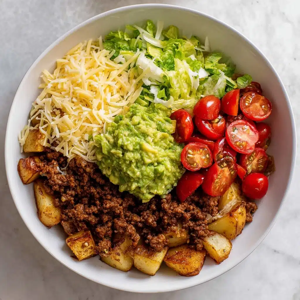 Ground Beef and Potato Taco Bowl Recipe - Recipe Image