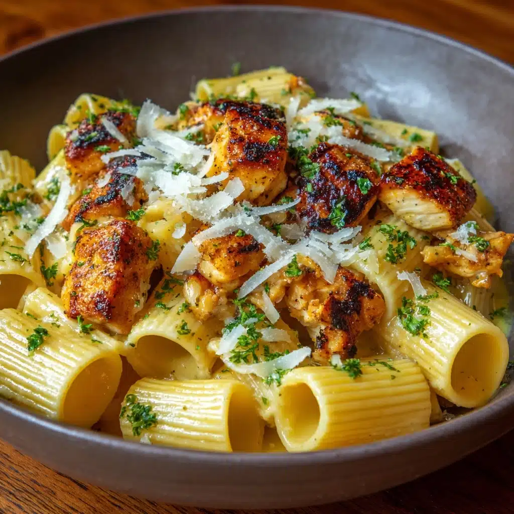 Garlic Butter Chicken with Rigatoni and Parmesan Recipe - Recipe Image