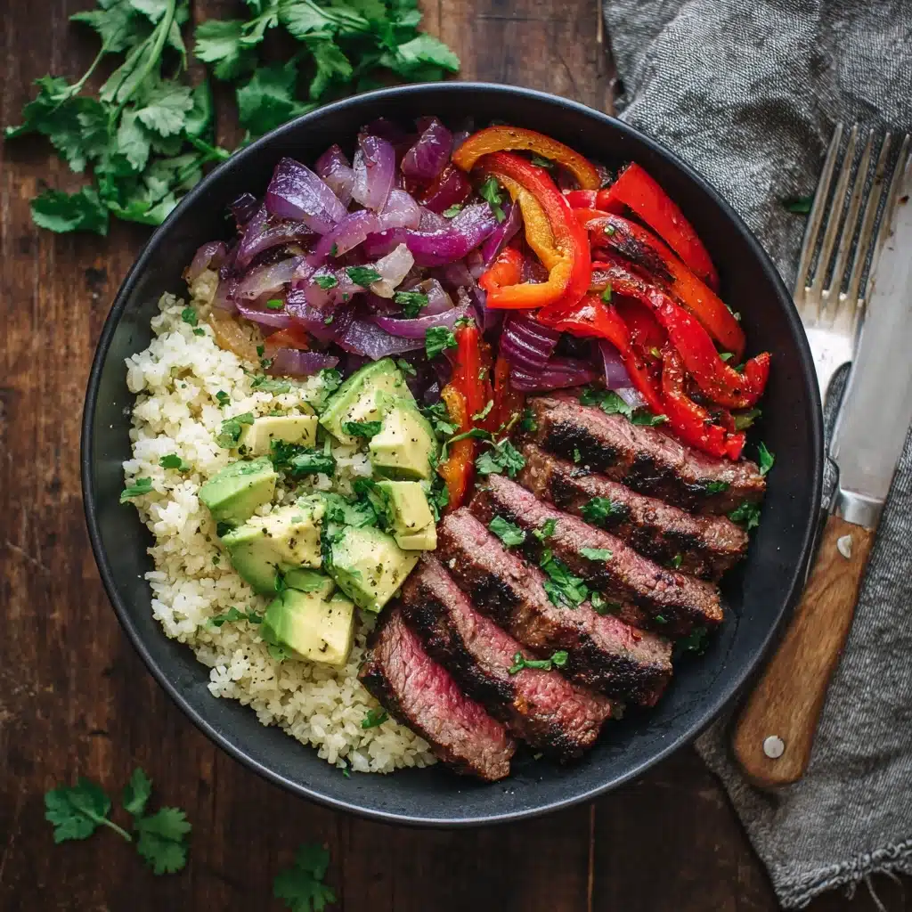 High Protein Steak Fajita Bowl Recipe - Recipe Image