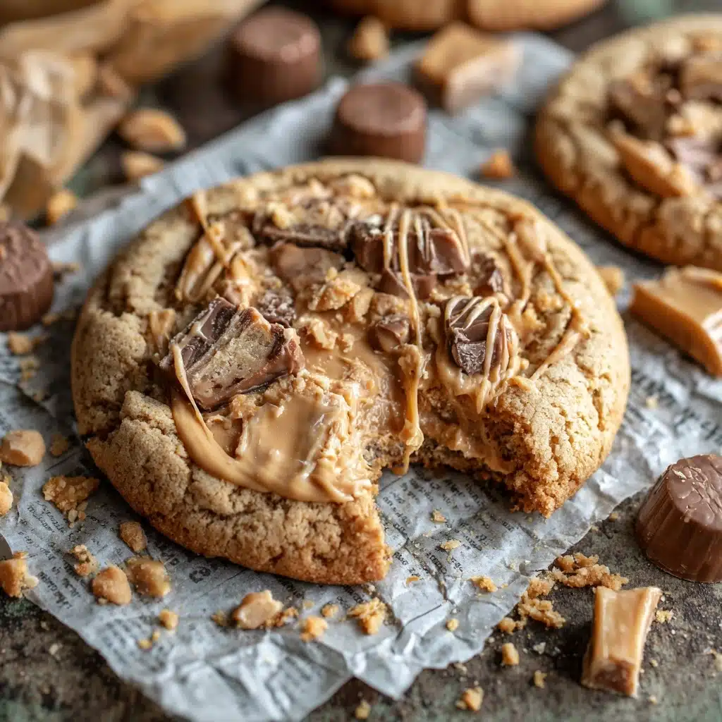 Thick Crumbl Peanut Butter Reese’s cookies Recipe - Recipe Image