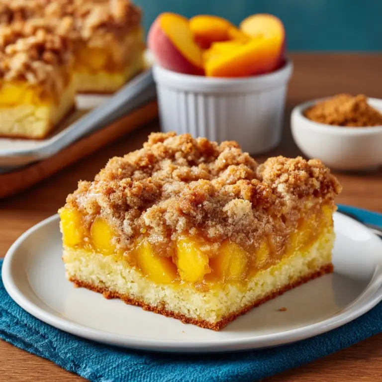 Peach Cobbler Baked French Toast Recipe