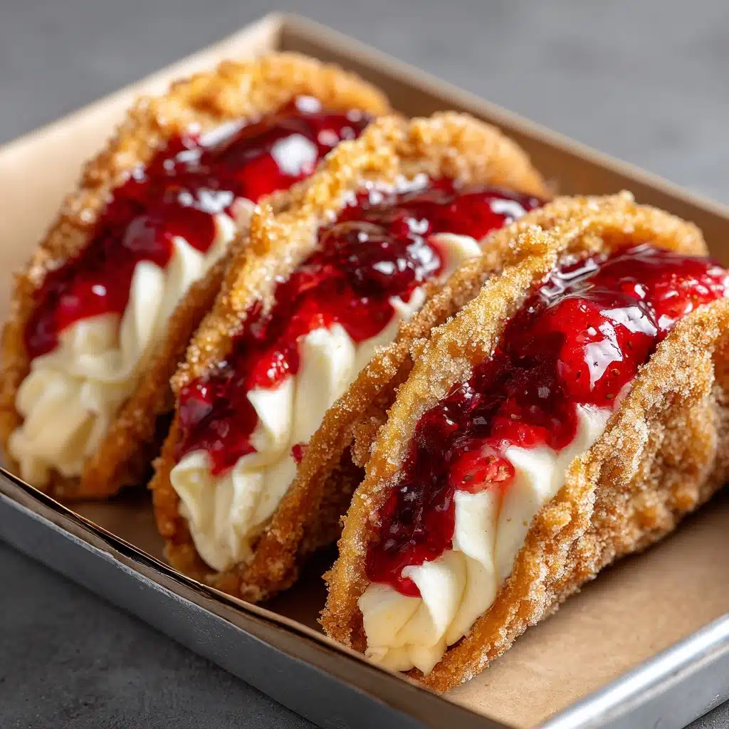Strawberry Cheesecake Dessert Tacos Recipe - Recipe Image