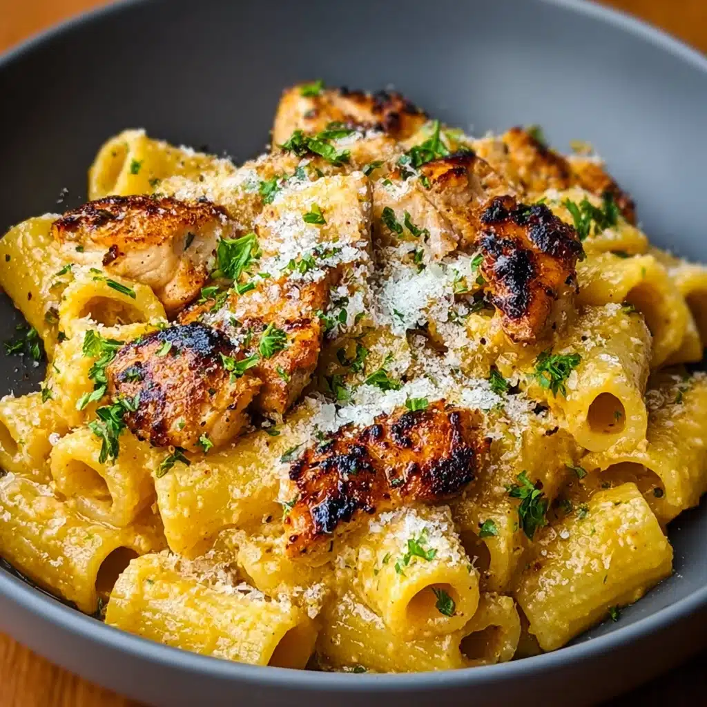 Garlic Butter Chicken with Rigatoni and Parmesan Recipe - Recipe Image