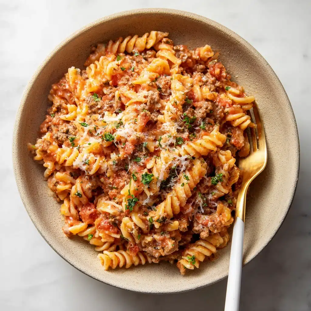 Easy Creamy Ground Beef Pasta Recipe - Recipe Image