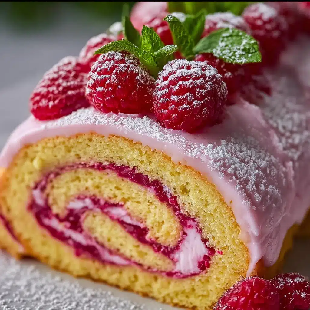 Biskvit Raspberry Roulade (Roulette) Cake Recipe – Рулет Recipe - Recipe Image