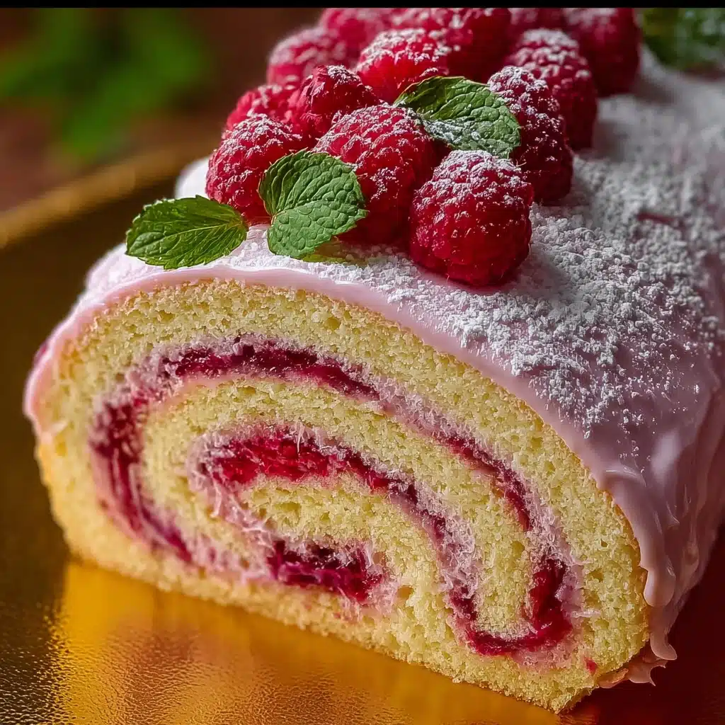 Biskvit Raspberry Roulade (Roulette) Cake Recipe – Рулет Recipe - Recipe Image
