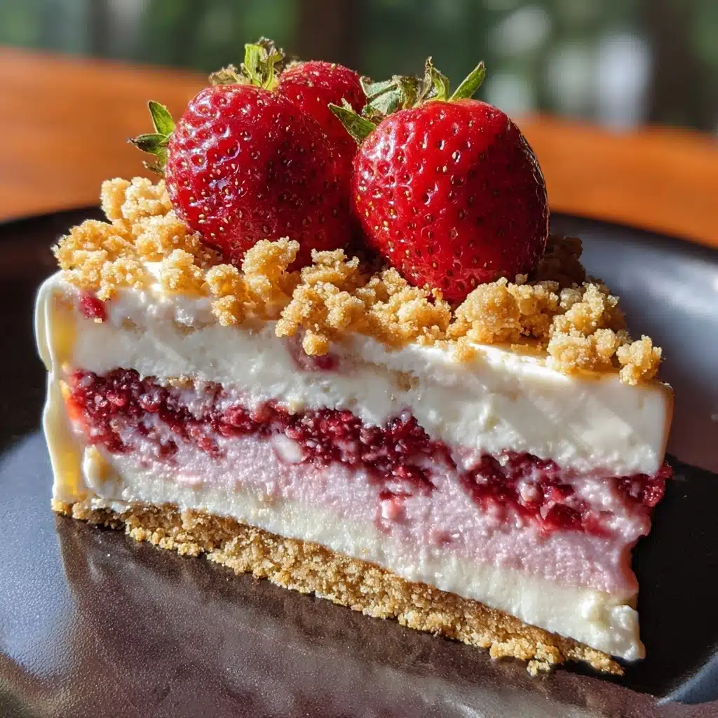 Berrylicious Strawberry Crunch Cheese Cake Recipe