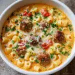 Creamy Parmesan Italian Sausage Ditalini Soup Recipe