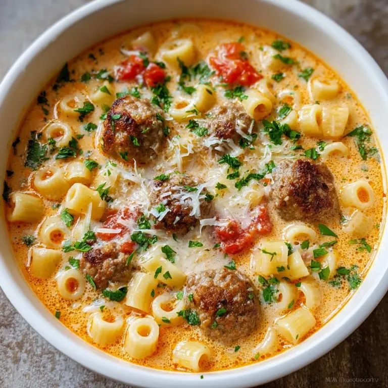 Creamy Parmesan Italian Sausage Ditalini Soup Recipe
