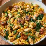 Creamy Chicken Sausage Orzo : A One-Pan Meal Recipe
