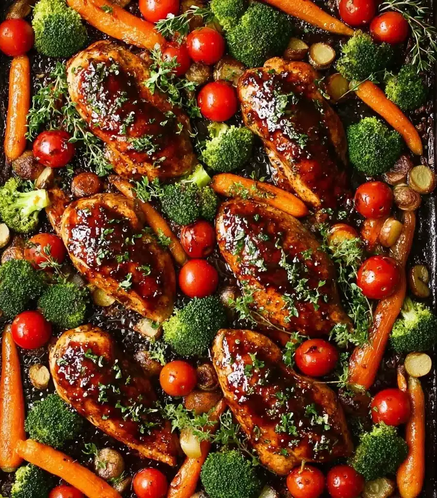 One Pan Balsamic Chicken and VeggiesIngredients Recipe