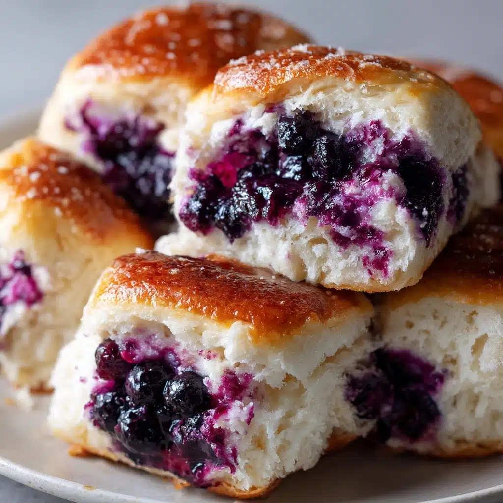 Fluffy Cottage Cheese Blueberry Cloud Bread Recipe - Recipe Image