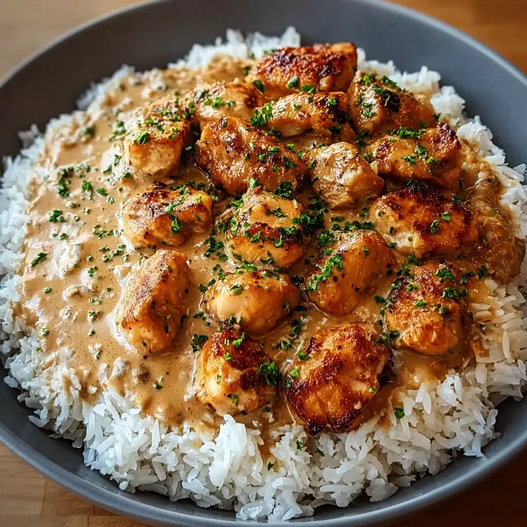 Creamy Smothered Chicken and RiceIngredients Recipe - Recipe Image