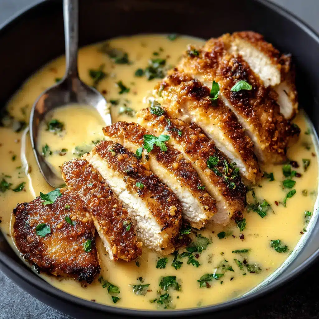 h a Rich Garlic Sauce - Easy Dinner Idea Recipe - Recipe Image