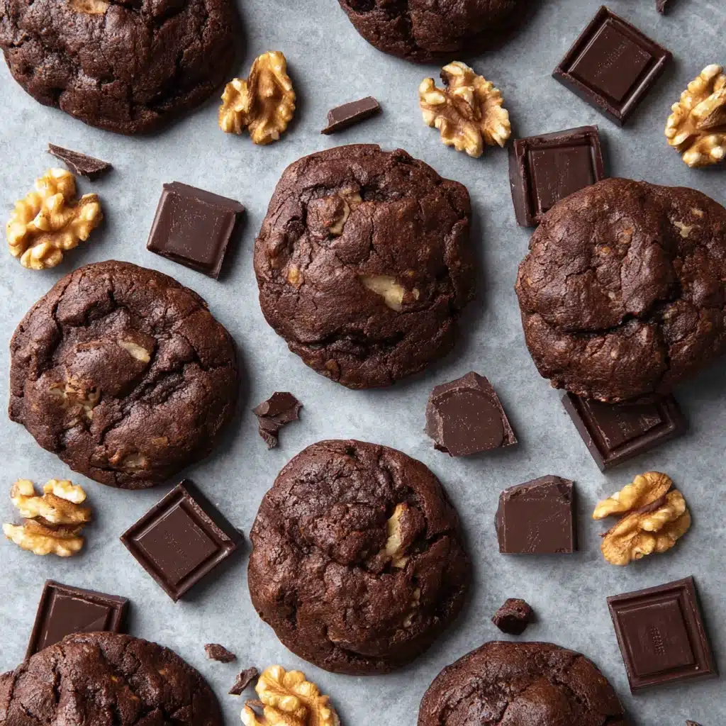 Best Fudgy Chewy Chocolate Brownie Cookies Recipe - Recipe Image
