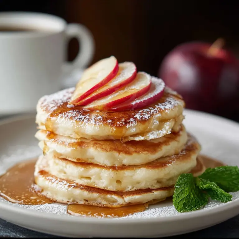 Farmers Cheese Pancakes with Apple (Syrniki) Recipe