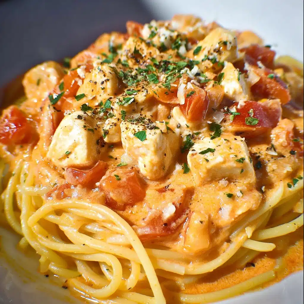 Chicken Pasta in Creamy Tomato Sauce Recipe - Recipe Image