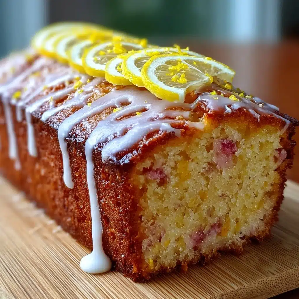 Lemon Rhubarb Loaf with Glaze Recipe - Recipe Image