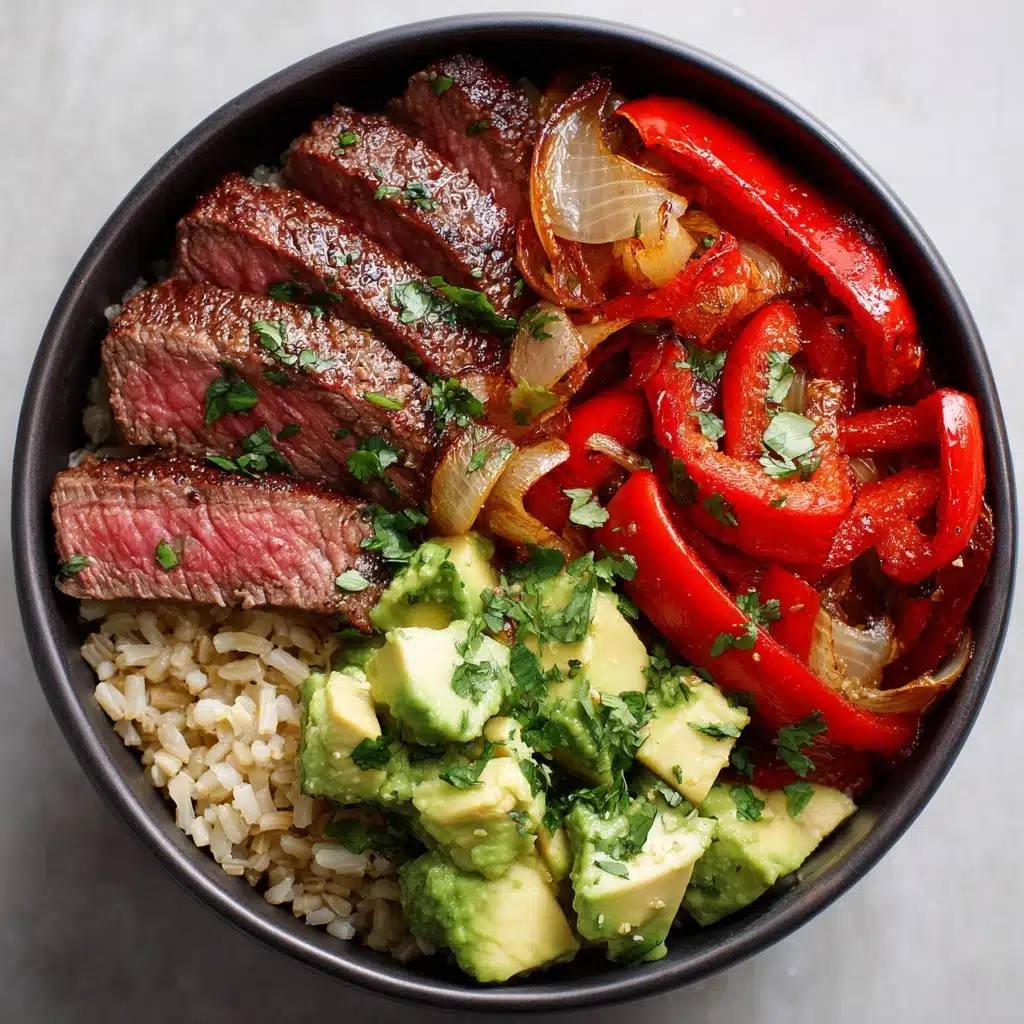 High Protein Steak Fajita Bowl Recipe - Recipe Image