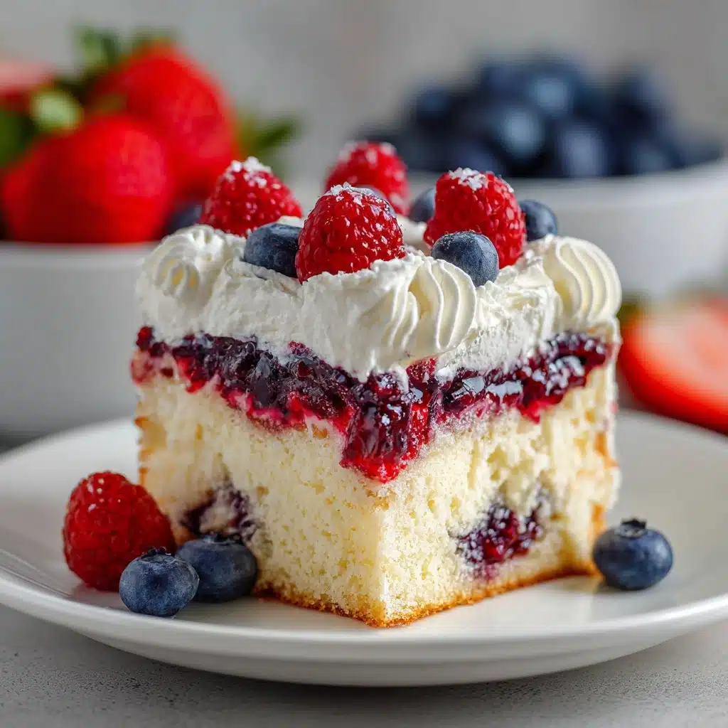 Summer Berry Poke Cake Recipe