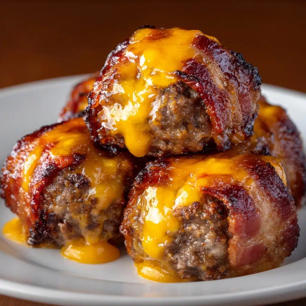 Cheddar-Stuffed BBQ Bacon Bombs Recipe - Recipe Image