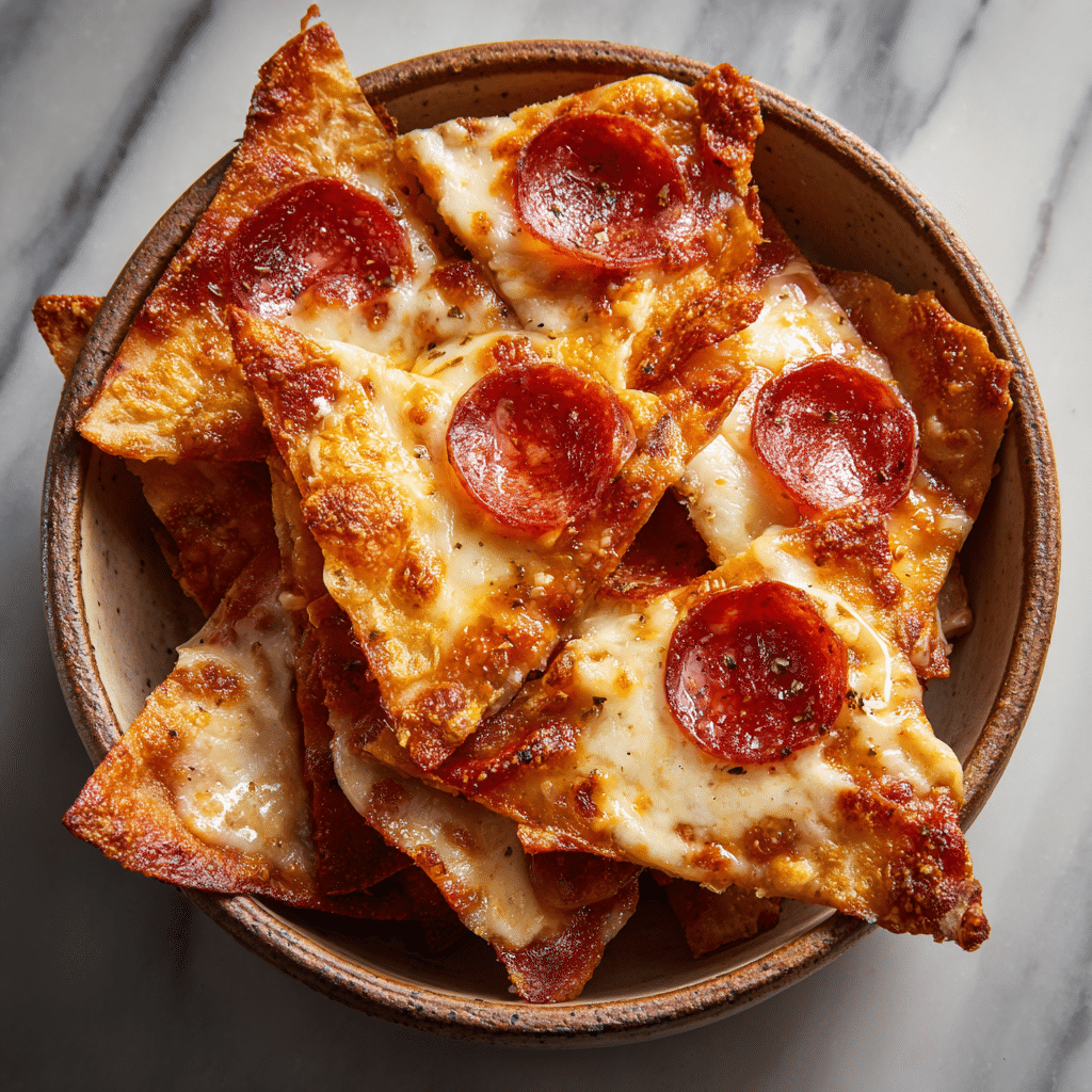 2 ingredient Pizza chips Recipe - Recipe Image