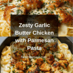 Garlic Butter Chicken Bites with Creamy Parmesan Pasta Recipe