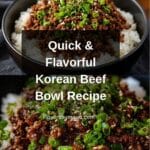 Delicious Korean Ground Beef Bowl (Quick & Easy) Recipe