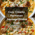 Creamy Parmesan Italian Sausage Ditalini Soup Recipe