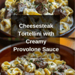 Cheesesteak Tortellini in Rich Provolone Sauce Recipe