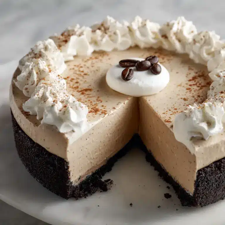 Creamy Coffee Pie Recipe (No Bake, 6 Ingredients)