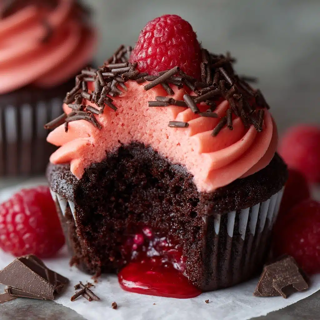 Raspberry Chocolate Lava Cupcakes Recipe - Recipe Image